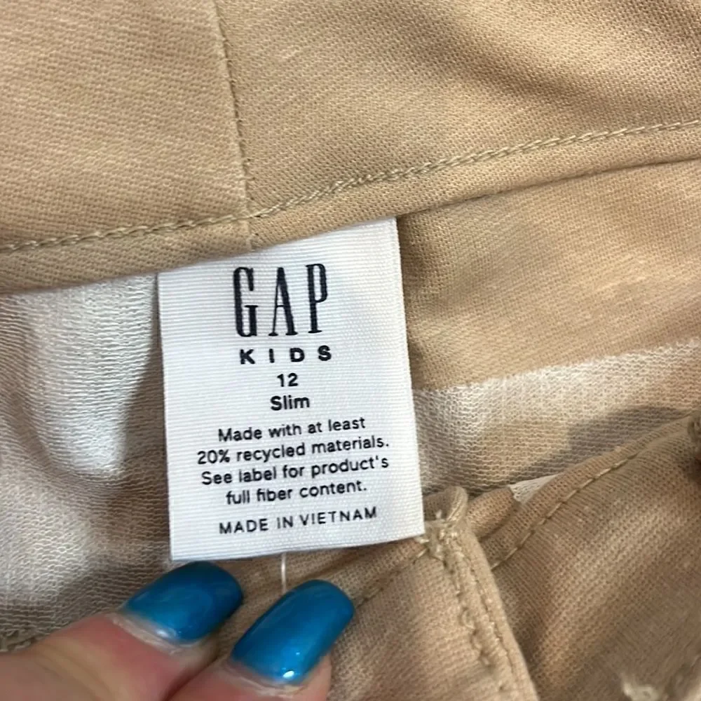 GAP Kids Beige Uniform Ponte Pants, 12 Slim!